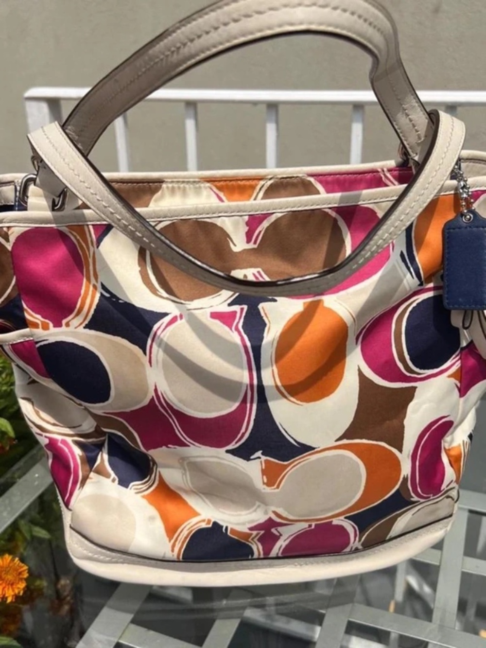 Coach F23299 Watercolor Optic C Tote Y2K Multicolor Bag